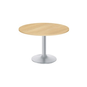 https://www.techni-contact.ovh/ressources/images/produits/merchandising/table-ronde-en-melamine-13398254-1.jpg - Plateaux Ø 100 ou 120 cm - Hauteur : 73,5 cm