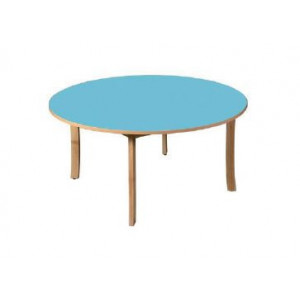 https://www.techni-contact.ovh/ressources/images/produits/merchandising/table-ronde-pour-ecole-maternelle-42484147-1.jpg - Diamètre : 1200 mm - Taille : T1 à T6 - Plateau stratifié - Structure en hêtre massif