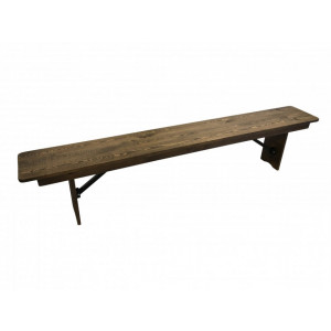 https://www.techni-contact.ovh/ressources/images/produits/merchandising/table-rustique-pliante-en-bois-76877525-1.jpg - Pin traité et vernis foncé - Taille : 213 x 30 cm, hauteur 43 cm