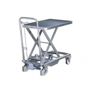https://www.techni-contact.ovh/ressources/images/produits/merchandising/tables-hydrauliques-mobiles-en-inox-94215264-1.jpg - Capacités : 100 kg / 200 kg - Hauteurs maxi : 750 mm / 880 mm