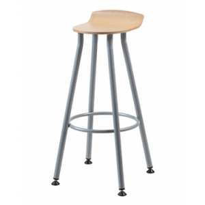 https://www.techni-contact.ovh/ressources/images/produits/merchandising/tabouret-scolaire-haut-de-cantine-12844914-1.jpg - Hauteur d’assise 81 cm - Structure acier - Assise en hêtre