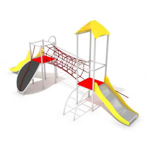 https://www.techni-contact.ovh/ressources/images/produits/merchandising/village-pour-enfant-avec-toboggan-41446375-1.jpg - Hauteur de chute : 90 cm - Dimensions (Lx l x H) : 377 x 329 x 286 cm