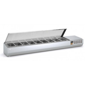https://www.techni-contact.ovh/ressources/images/produits/merchandising/vitrine-a-ingredients-refrigeree-16177086-1.jpg - Inox - Pour bacs 1/4 profondeur 150 mm