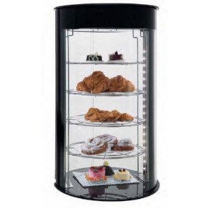https://www.techni-contact.ovh/ressources/images/produits/merchandising/vitrine-d-exposition-pour-patisseries-11776256-1.jpg - Température : Neutre - Dimensions : 435 x 435 x 710 mm - Diamètre étagères : Ø315 mm - Eclairage LED