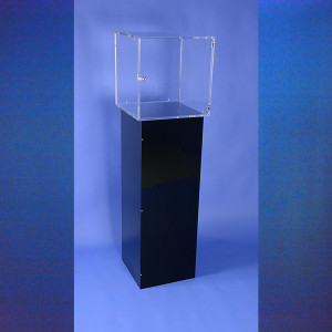 https://www.techni-contact.ovh/ressources/images/produits/merchandising/vitrine-plexiglas-sur-socle-noir-hauteur-totale-140-cm-29117123-1.jpg - Altuglas cristal - Socle de 6 faces 35/35 hauteur 100 cm - Hauteur totale: 140 cm - Livré à plat