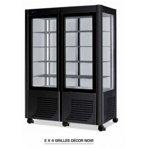 https://www.techni-contact.ovh/ressources/images/produits/merchandising/vitrine-pour-desserts-glaces-4-faces-vitrees-800-l-2-x-4-grilles-fixes-490x540mm-refrigeration-statique-5-c-20-c-95374323-1.jpg - 800 L – 4 faces vitrées - Dim.( L x P x H mm) : 1260 x 700 x 1890 mm