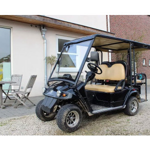https://www.techni-contact.ovh/ressources/images/produits/merchandising/voiturette-electrique-4-places-homologation-usage-sur-route-73927386-1.jpg - Poids maxi autorisé : 300 kg, vitesse : 40 km/heure