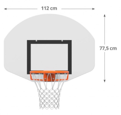  1/2 lune polyester 1120 x 775 x 20 mm