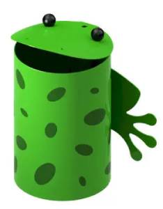 Poubelle forme grenouille