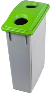 Corbeille et couvercle ouverture<br> Vert