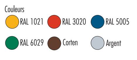Couleurs disponibles (à valider lors de la commande)