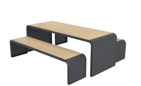 Anthracite MAT RAL 7016 / Chêne clair