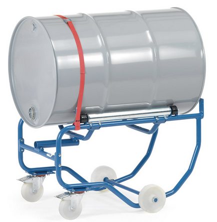 Basculeur de fût avec levier et rouleau en acier Ø 50 mm