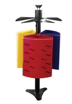 Capacité : 105 L (35 L x 3)<br>Noir, rouge, bleu, Jaune