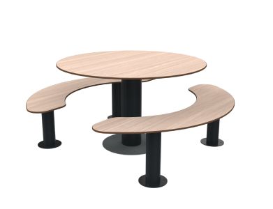 Anthracite / Chêne clair - Plein