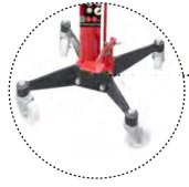 La large base fournit <br>une grande stabilité