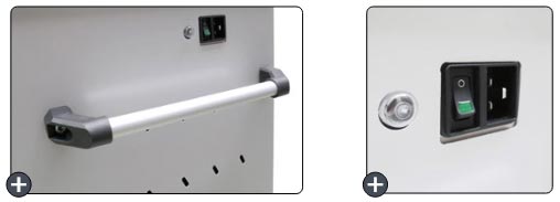 Poignée latérale sur chaque côté   <br> Protection contre les surtensions