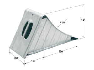 CALE A en tôle galvanisé acier pliée