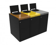 Meubles poubelles tri selectif ALITRI - 3 x 65 L ou 3 x 90 L