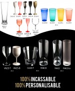 Verre incassable publicitaire