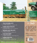 Bâche avec oeillets 90 g/m² 2x3 m