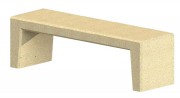 Banquette publique en béton