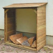 Abri bûches en bois - L. 1,20 ou 1,50 m - Capacité 0,7 ou 2 stères