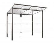 Abri bus acier à sceller - Longueur : 2500 ou 5000 mm - Profondeur 2000 mm