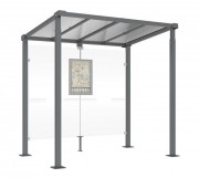 Abri bus acier toiture anti-uv