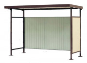 Abri bus en acier galvanisé - L.3050 ou 3850 mm - fixation au sol