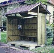 Abri pour bus en bois