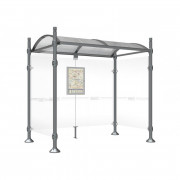 Abri bus poteaux ronds