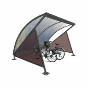 Abri cycles demi lune