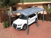Abri voiture en aluminium avec toit polycarbonate - Surface de 9,4 m² à 16,31 m² 