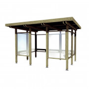 Abri fumeur en bois - L.348 x l.235 x H.250 cm