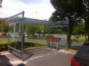 Abri fumeurs en polycarbonate