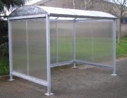 Abri fumeurs métallique