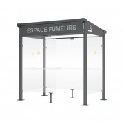 Abri fumeurs en acier
