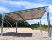 Abri métallique mono-pente en kit - 5,4x5x3m - 27m²