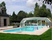 Abri piscine rétractable hauteur 2,00 m