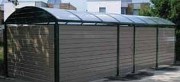 Abri poubelle à toit en polycarbonate