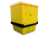 Abri pour stockage de fûts ou cubitainer en PEHD