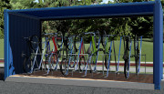 Abri vélo ouvert 32 places recyclé