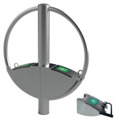 Arceau pour vélo électrique avec borne de recharge - Inox brossé - H.1000 mm - ? sceller