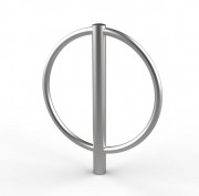 Arceau vélo inox double - Largeur : 850 mm - Hauteur hors sol : 1000 mm - A sceller