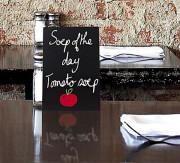 Ardoise de table en acrylique noire