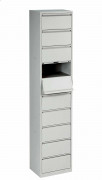 Armoire à clapets en acier - 5 ou 10 cases - Gris ou Noir