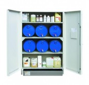 Armoire de sécurité produits chimiques - Rétention 150 L - Volume 1400 L - Dim. L132 x P80 x H200 cm