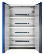 Armoire avec prises électriques pour le stokage des batteries lithium-ion