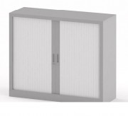 Armoire basse de rangement bureau portes coulissantes